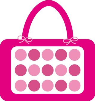 ピンク痛バ 推し活,推し,カバン,アイドル,ファン,オタク,リボン,可愛いのイラスト素材