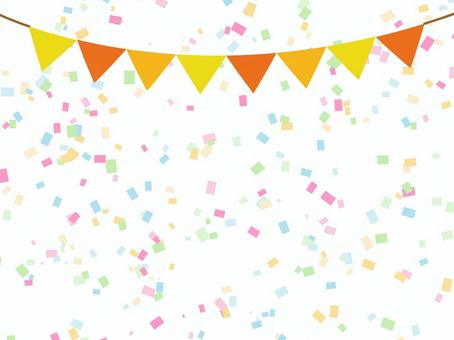 Cute confetti dancing garland background, , JPG