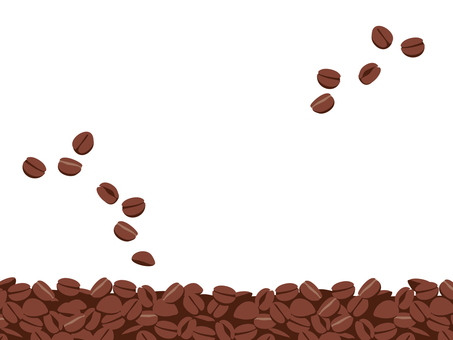 飛んでる珈琲豆の背景 背景,コーヒー,コーヒー豆,豆,あしらい,シンプル,自家焙煎,挽きたて,深煎り,浅煎りのイラスト素材