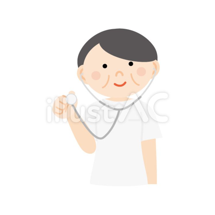 看護師（聴診器） 人物,女性,中年のイラスト素材