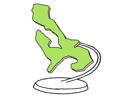 ながさき ながさき,地図,オブジェ,pop調,手描き,挿絵,ワンポイント,素材,商用可,無料のイラスト素材