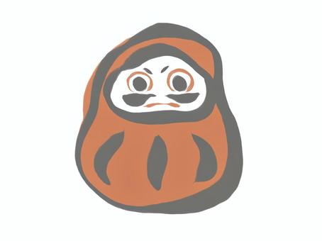 だるま 筆書き風 だるま 筆書き風 だるま,正月,縁起物,年賀,受験,合格,必勝,開運,祈願,願い事のイラスト素材