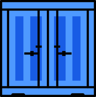 青のコンテナです。 青のコンテナです。 コンテナ,シンプル,貨物,輸送,倉庫,物流,業務,輸入,輸出,積み上げのイラスト素材