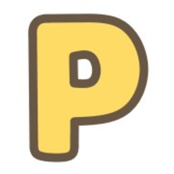 アルファベット　P アルファベット,英語,文字,黄色,pのイラスト素材