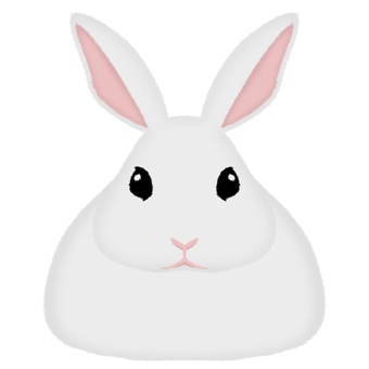 white rabbit, JPG and PNG white rabbit, single item, handwriting, illustration, JPG and PNG
