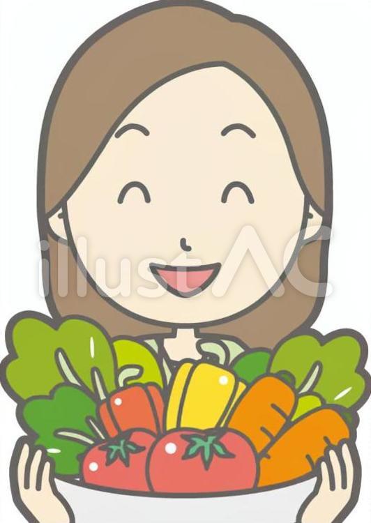 私服OL-野菜-バスト シンプル,かわいい,olのイラスト素材