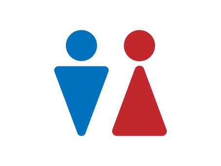 シンプルなトイレマークのアイコン アイコン,図形,シンプル,おしゃれ,ベクター,マーク,デザイン,イラスト,カラー,目印のイラスト素材