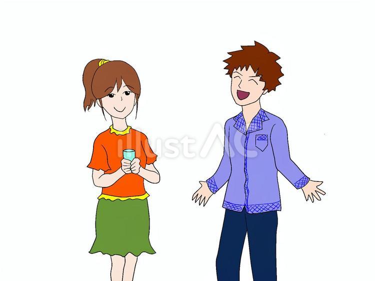 出会い 馴れ初め,会話,異性のイラスト素材