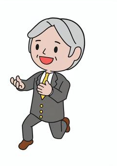 自画自賛する男