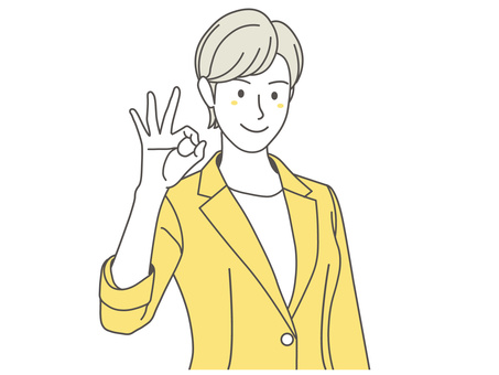 OKサインをする女性1 OKサインをする女性1 ok,okサイン,女性,キャリアウーマン,大丈夫,安心,笑顔,働く,手,ビジネスのイラスト素材