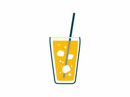 冷たい炭酸のドリンク ドリンク,ジュース,お酒,グラス,ストロー,炭酸,飲み物,居酒屋,お店,液体のイラスト素材