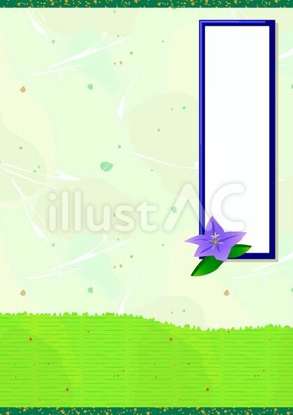 和紙風の背景 桔梗
