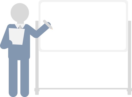 Business pictogram whiteboard man, , JPG and PNG