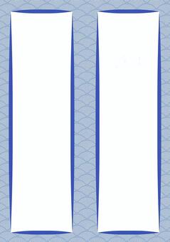 和風　フレーム3 和風,和柄,昔,模様,掛け軸,フレーム,枠,横並び,巻物,短冊のイラスト素材