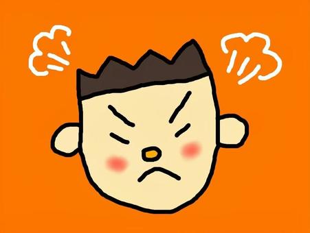 怒っているぼく 怒る,キレる,噴火,感情,我慢のイラスト素材