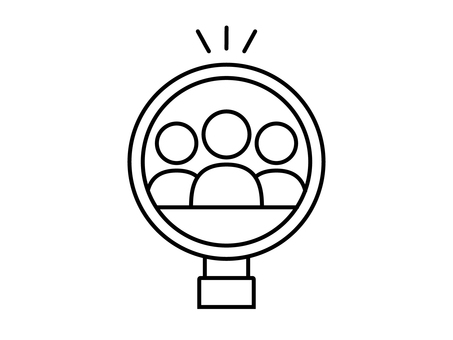 虫眼鏡で良い人材の発見や評価のアイコン 虫眼鏡,良い,優秀,人材,志願者,応募者,発見,見つける,アイコン,評価のイラスト素材