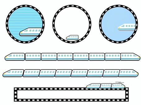 Shinkansen motif material set, Shinkansen motif material set, bullet train, railway, line,