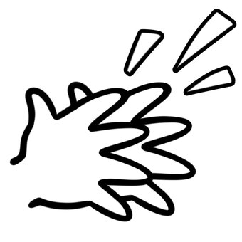 Illustration, applause, hand, both hands, 