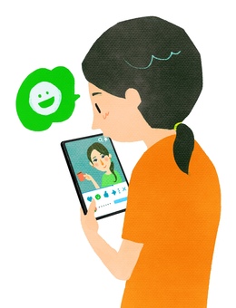 Watching a video, JPG and PNG Watching a video, influencer, video viewing, girl, JPG and PNG