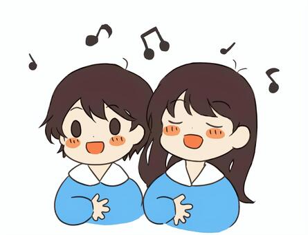 歌をうたう女の子 歌,歌う,女の子,音楽,発表会のイラスト素材