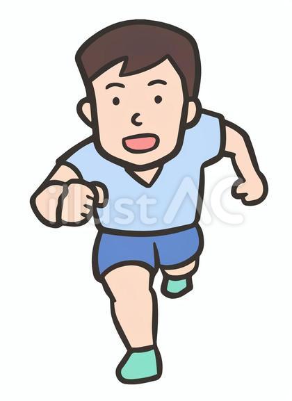走る男性