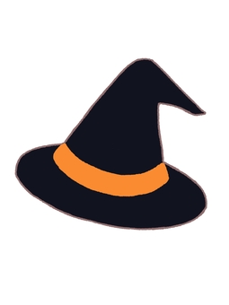 ハロウィン帽子 帽子,ハロウィン,ゆるかわ,魔女帽子,かわいいのイラスト素材