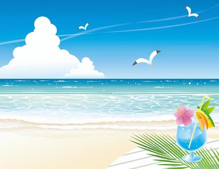 Illustration, sea, summer, beach, 