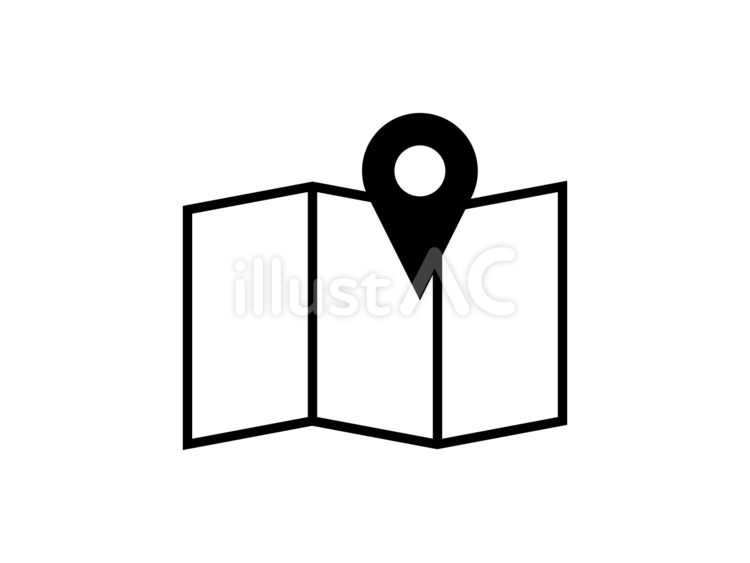 Free Vectors Flat Map & Map Pin Line Icon A Black