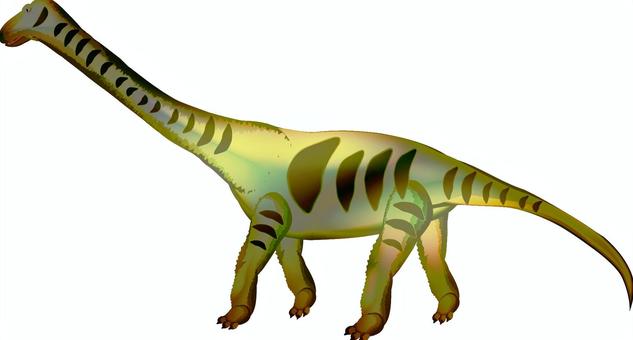 プエルタサウルス　 恐竜,プエルタサウルス,大きい,でかい,竜脚類,グラデ,立体のイラスト素材