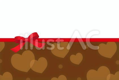 リボンとハートのバレンタインカード02