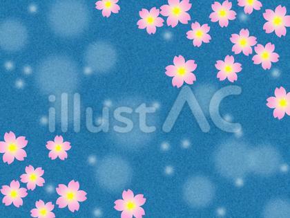 桜の花模様の壁紙 背景素材イラスト