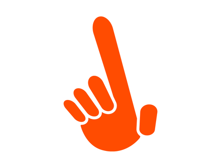 人差し指　 指,ok！,いいね！,やったね！,イチオシ,オレンジのイラスト素材