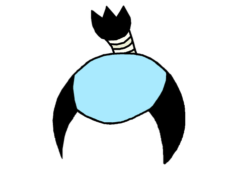 ちょんまげ ちょんまげ,かつら,髪型,江戸時代,かぶりもの,コスプレ,イラストのイラスト素材