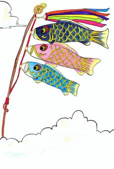 carp streamer, carp streamer, may, children's day, JPG and PNG