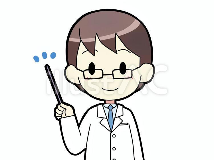 指し棒を持った医師 医師,男性,男の人のイラスト素材