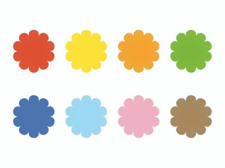 シンプルかわいい花の形のフレームのセット シンプルかわいい花の形のフレームのセット 花,フレーム,セット,枠,花型,見出し,タイトル,かわいい,春,赤のイラスト素材