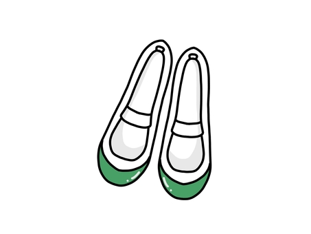 上履き2 上履き,シューズ,靴,履物,学校,室内,生活,学用品,学生,児童のイラスト素材