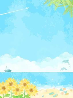 Illustration, summer, sea, background, 