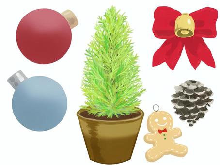 ツリー　素材　手作り コニファー,アレンジメント,ハンドメイド,園芸店,植木鉢,手作り,ツリー,デコレーション,鉢植え,花屋のイラスト素材