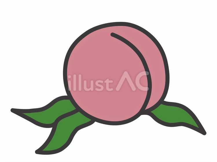 桃04 桃,果物,アイコンのイラスト素材