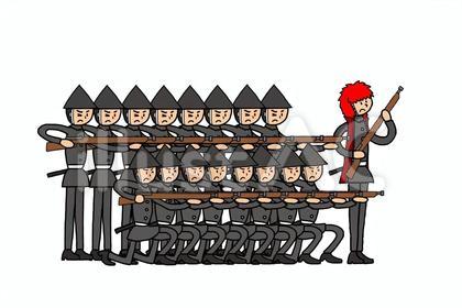 射撃する新政府軍の部隊