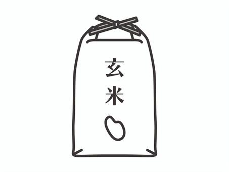 玄米03 玄米,米袋,食べ物,アイコン,マーク,シンプルのイラスト素材