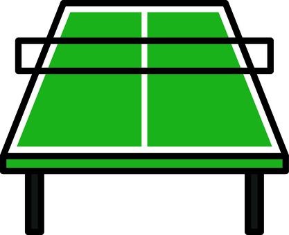 緑の卓球台です。 卓球,シンプル,卓球台,コート,スポーツ,球技,運動,部活,サークル,クラブのイラスト素材