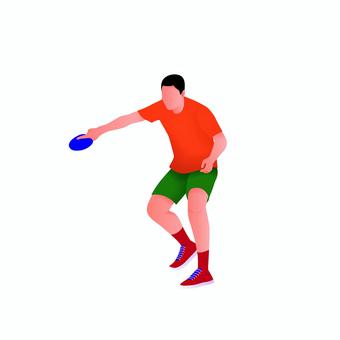 卓球 004 フリスビー,スポーツ,男性,アスリート,投げる,運動,屋外,イラスト,アクティブ,トレーニングのイラスト素材