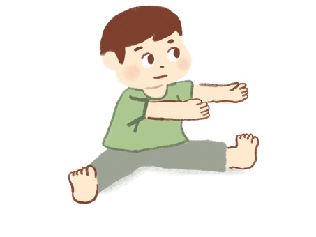 ストレッチをする男性 ストレッチ,体操,柔軟,運動,男性,男,体,身体,健康のイラスト素材