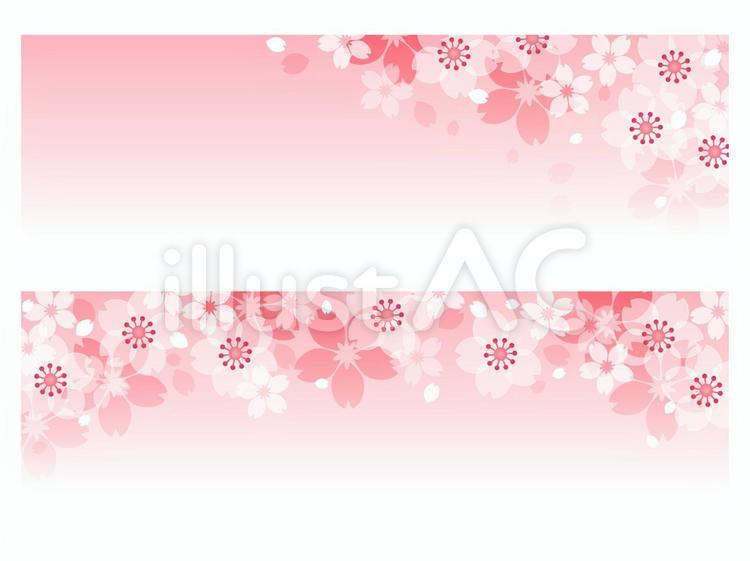 桜の花のフレームセット 桜,フレーム,花のイラスト素材