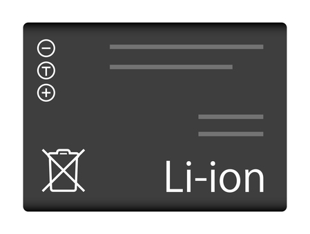 Illustration, lityum iyon, pil, şarj, 