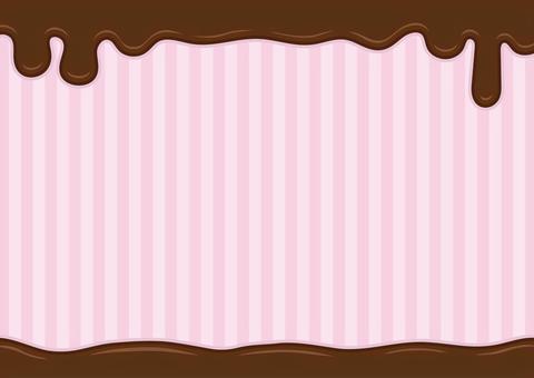 チョコレートとストライプ柄の背景素材07 チョコレートとストライプ柄の背景素材07 バレンタイン,背景,フレーム,チョコレート,チョコ,バレンタインデー,溶けた,パターン,手描き,おしゃれのイラスト素材
