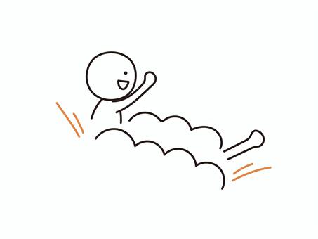 観戦する棒人間のイラスト 観戦,応援,声援,試合観戦,群衆,エール,賑わう,盛り上がる,人,人物のイラスト素材