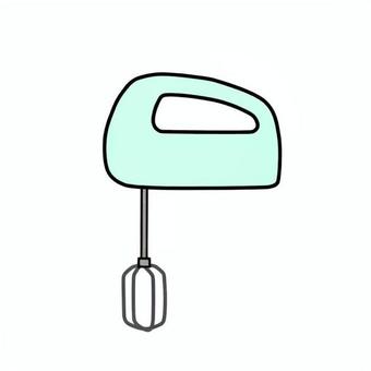泡立て器（電動） 泡立て器,電動,ホイッパー,調理機器,家電,シンプル,手描き,手書き,イラスト,カットのイラスト素材
